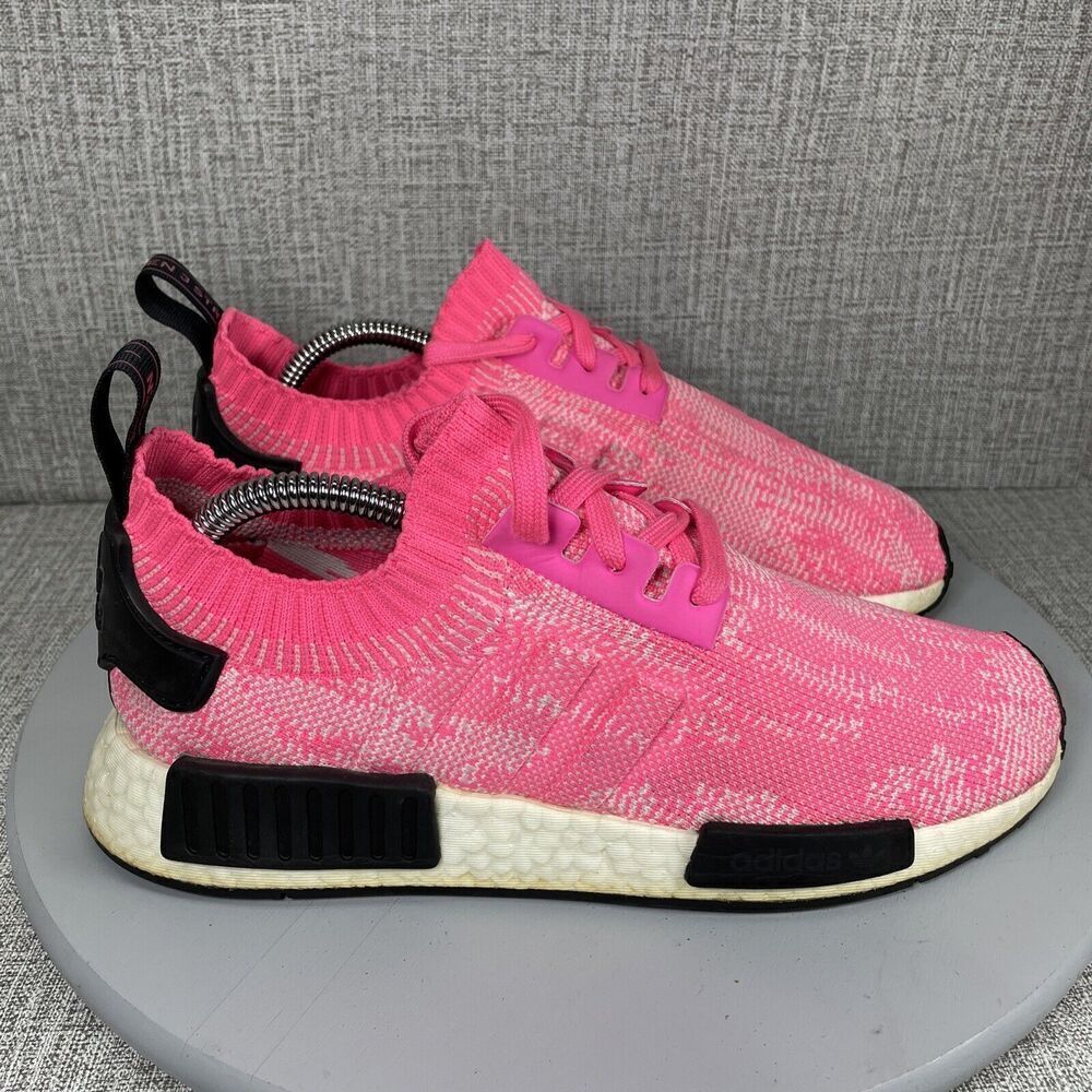 Adidas NMD R1 Primeknit PK Solar Pink Womens size 7.5 AQ1104